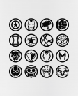 Puodelis Marvel herojų iconos
